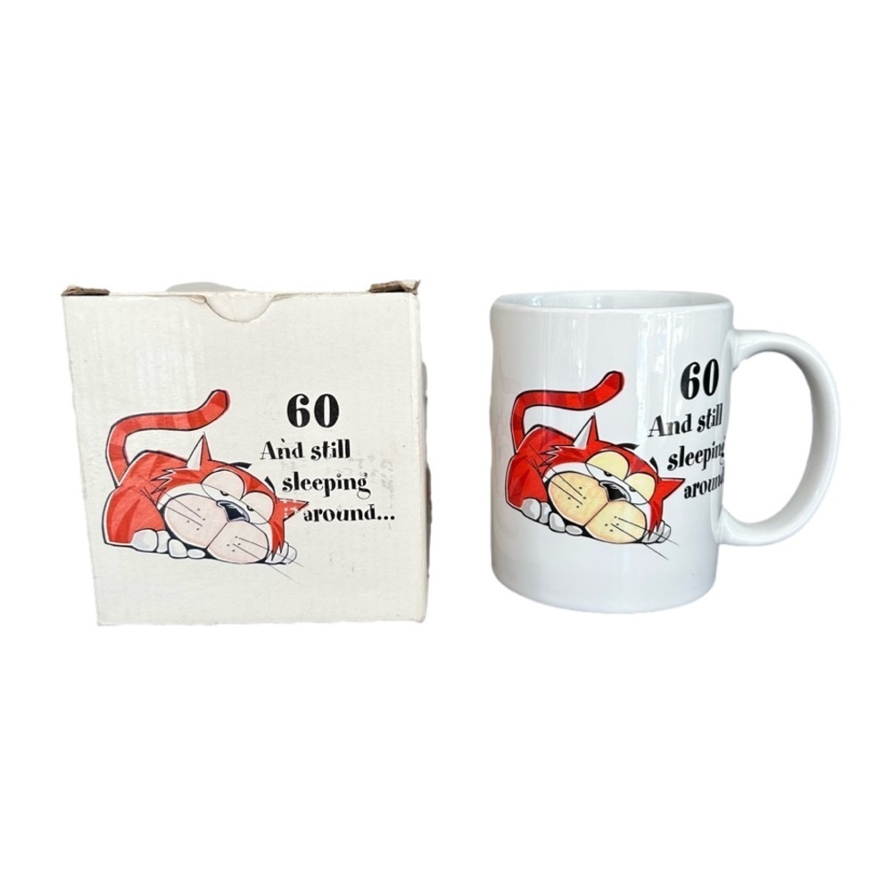 RUSS Berrie Vintage Mug Cat Humour with Original Box